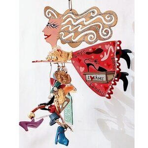 Karen Rossi Silvestri Fanciful Flights Ornament Hanging Decor I Love Shoes